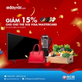 Adayroi giảm 15% cho chủ thẻ SCB